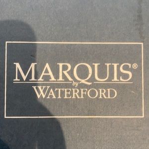 Crystal champagne flutes silver lined rim